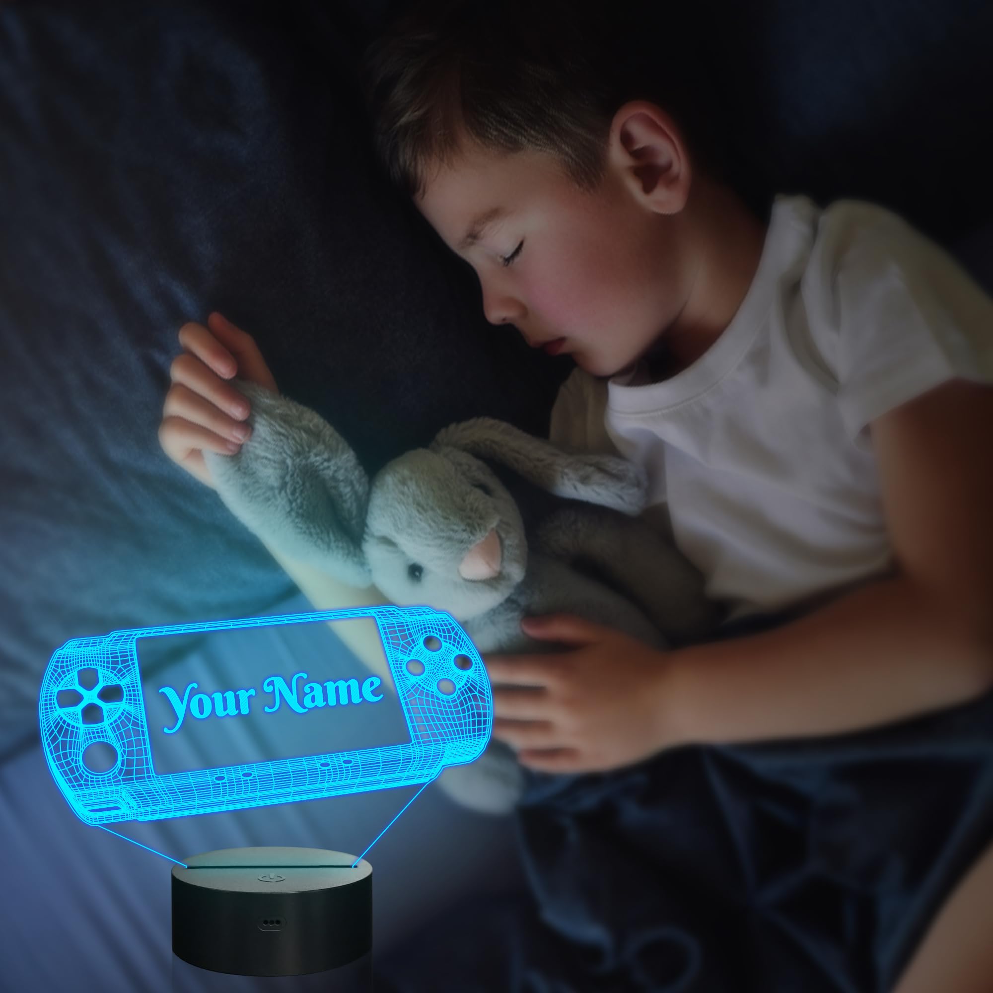 Attivolife Gamepad 3D Lamp, Hologram Illusion Controller Night Light for Kid, 16 Colors Changing & Remote Dimmer Control, Cool Boy Girl Video Gaming Room Accessories as Xmas Birthday Gift for Teen