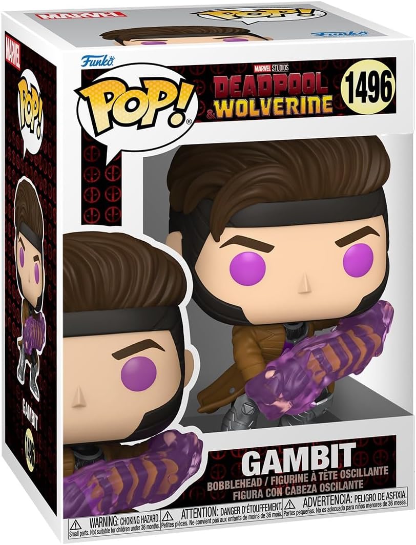 Funko POP! Marvel: Deadpool & Wolverine - Gambit | Official Movies Merch - Collectable Vinyl Figurine for Shelf Display - Birthday Gift Idea for Fans and Collectors