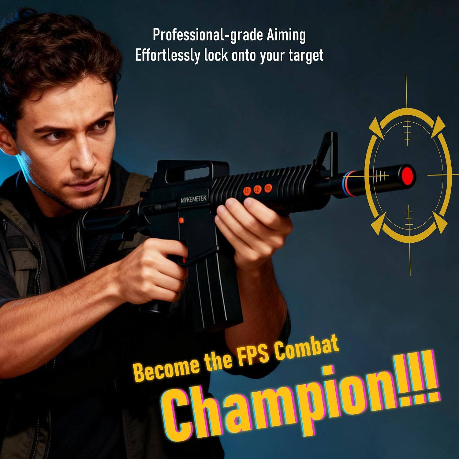 MYKEMETEK Professional FPS Motion Controller Compatible for XBOX Series X|S - Precision Aiming, Immersive Gunfight Experience, Authentic Feedback, 10-Hr Runtime, 2.4 GHz Wireless, Supports ALL FPS Games like Call of Duty and Battlefield - Flex Gamingproduct_type