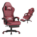 Gamtimer Gaming Chair with Footrest, Ergonomic Computer Chair, PU Breathable Material with Headrest and Lumbar Support, Suitable for Silla Gamer and Adults（Grey） - Flex Gamingproduct_type