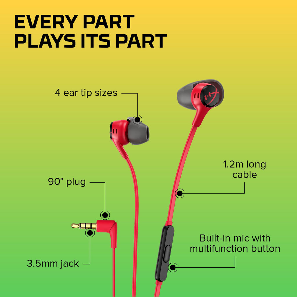 HyperX Cloud Earbuds II Wired Gaming Earbuds – 2 Colors
