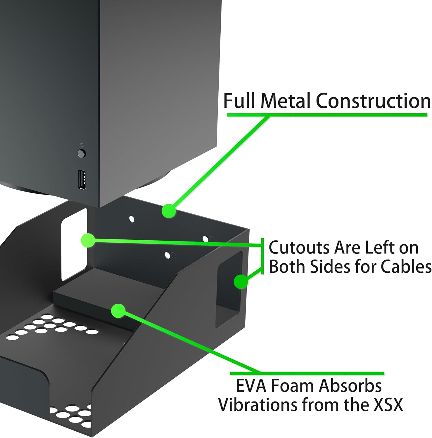 Funturbo Xbox Series X Wall Mount - Metal Wall Mount with Ventilation Design for Xbox Series X - Flex Gamingproduct_type