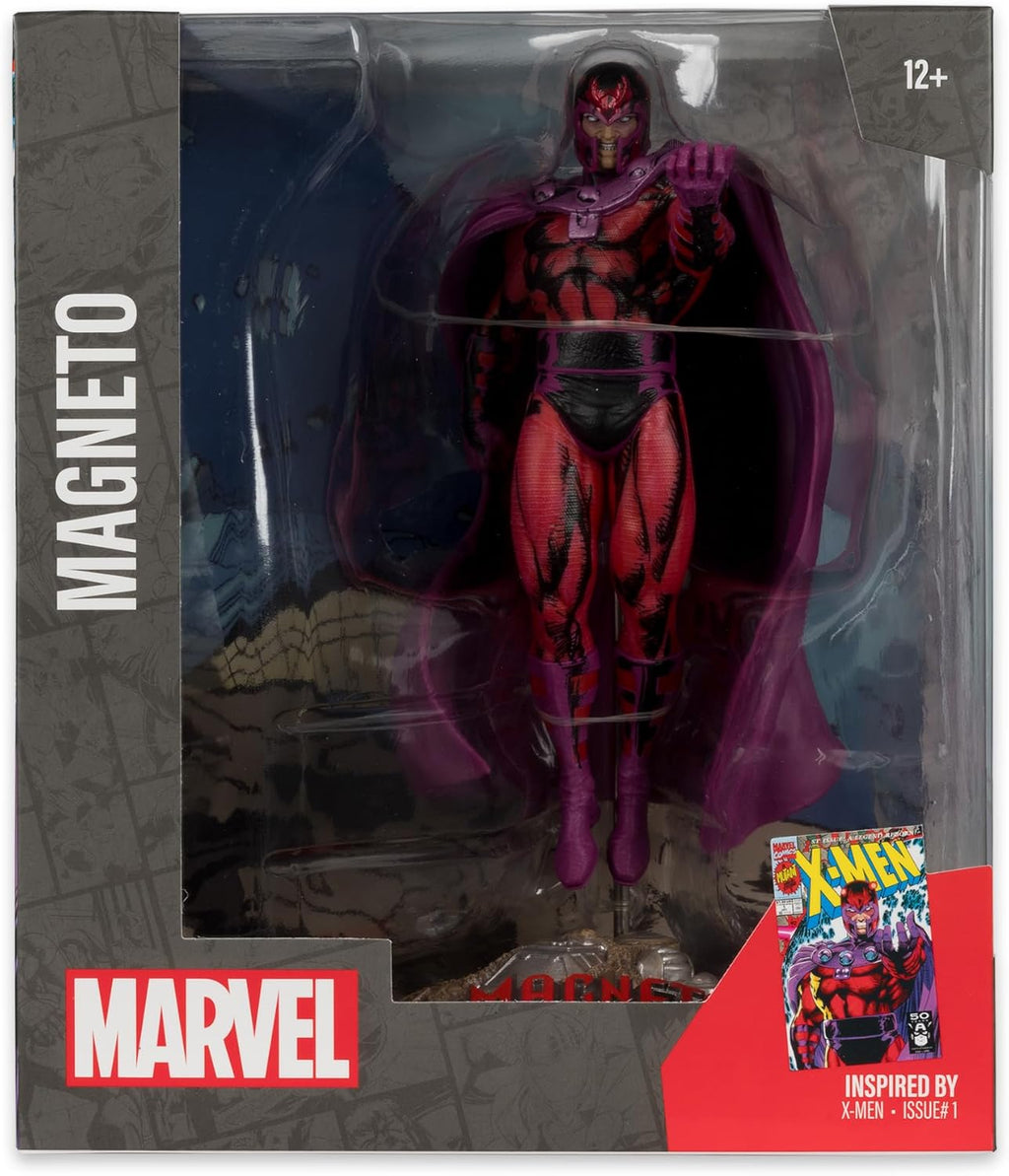 McFarlane Toys - Marvel Magneto 1:10th Scale Collectible with Scene (X-Men #1) | Marvel Collectible 7 Inch Statue Figure 1/10 Scale Posed Scene - Magneto (X-Men #1)