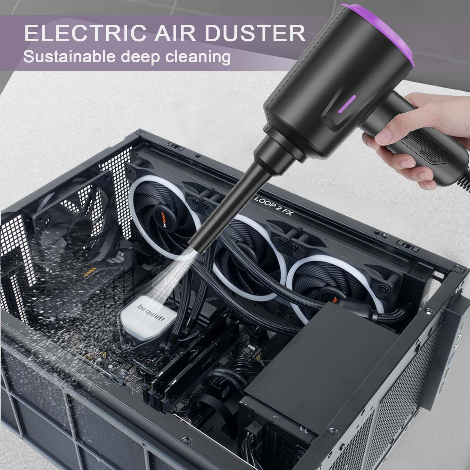Meudeen Air Duster - Electric Air Blower - 5.74oz High Power Cleaning for Computer - PC - 2 Gear Compressed Air - Flex Gamingproduct_type