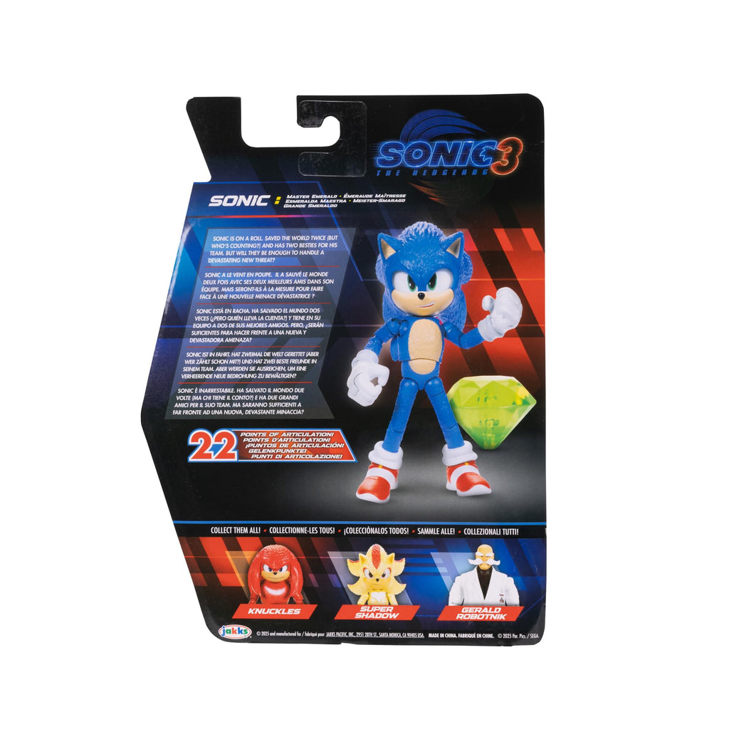 Sonic The Hedgehog – 5-Inch Shadow Action Figure – 20+ Points of Articulation – Official Collector Toy – Boys & Girls Ages 3+ | Sonic The Hedgehog Movie 5 Inch Action Figure Wave 1 - Shadow (Closed Mouth)