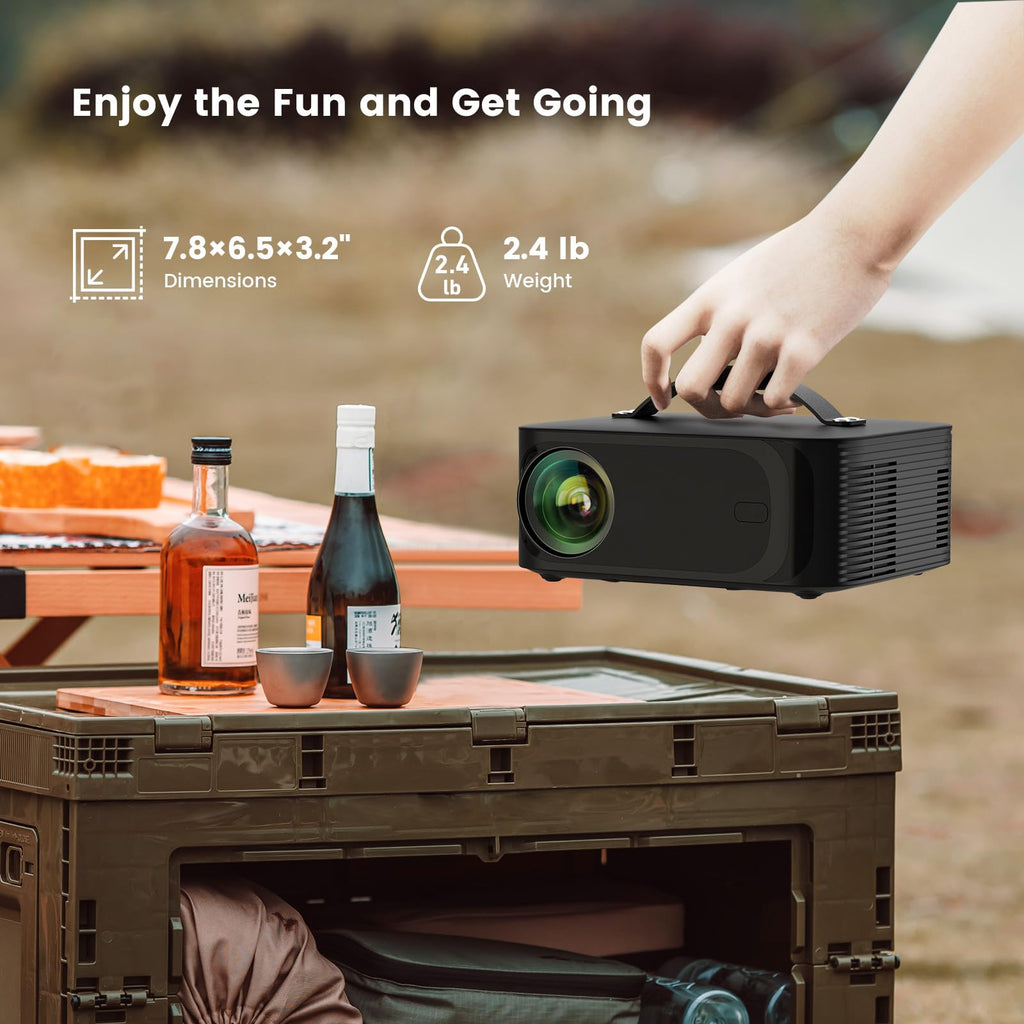 Outdoor-Projector-4K with WiFi and Bluetooth: [3000 Brightness/50W DoIby/Built-in APPs] Portable-Projector Smart OS 2.0&AI Auto Focus, ONOAYO Movie Proyector Compatible with Netflix/YouTube/PrimeVideo - Flex Gamingproduct_type