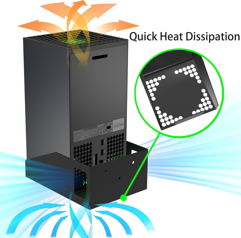 Funturbo Xbox Series X Wall Mount - Metal Wall Mount with Ventilation Design for Xbox Series X - Flex Gamingproduct_type