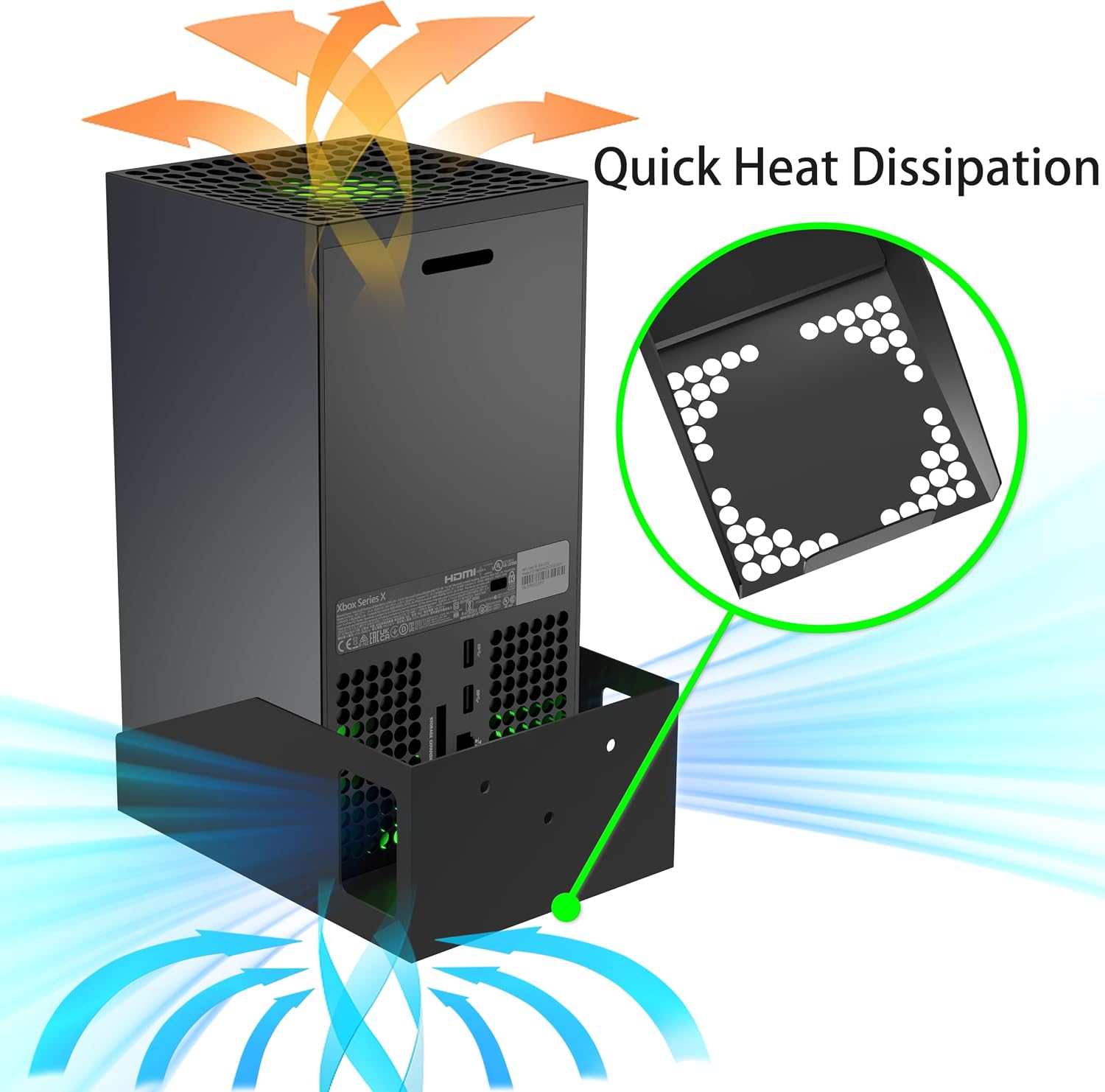 Funturbo Xbox Series X Wall Mount - Metal Wall Mount with Ventilation Design for Xbox Series X - Flex Gamingproduct_type