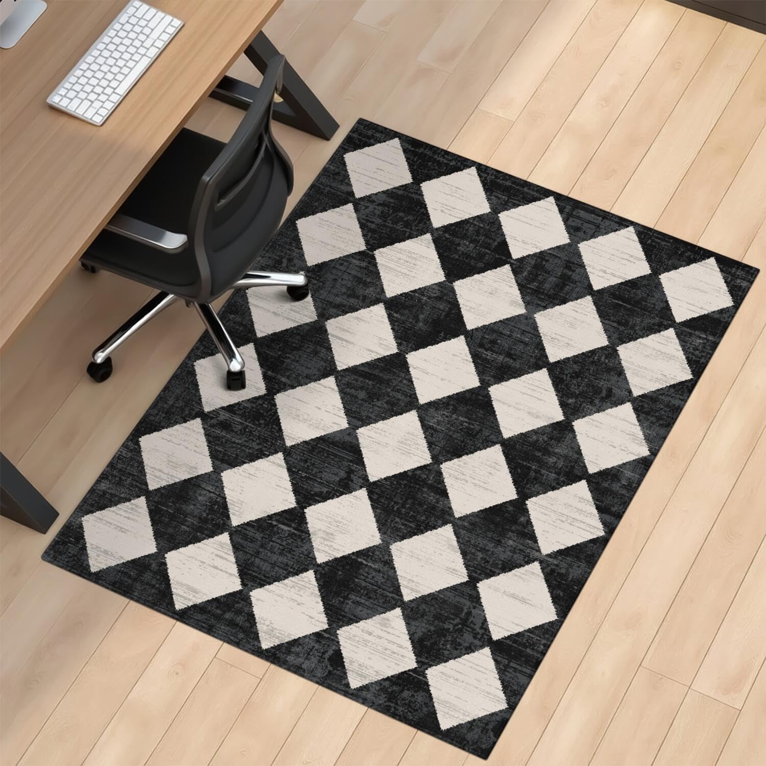 Gaming Chair Mat for Carpet Hardwood Tile Floor,36"x48" Gamer Rugs for Game Room, Under Desk Non Slip Gamer Rug,Low-Pile Game Room Rug,Rubber Backing Large Gaming Chair Floor Mat,Green Honeycomb - Flex Gamingproduct_type