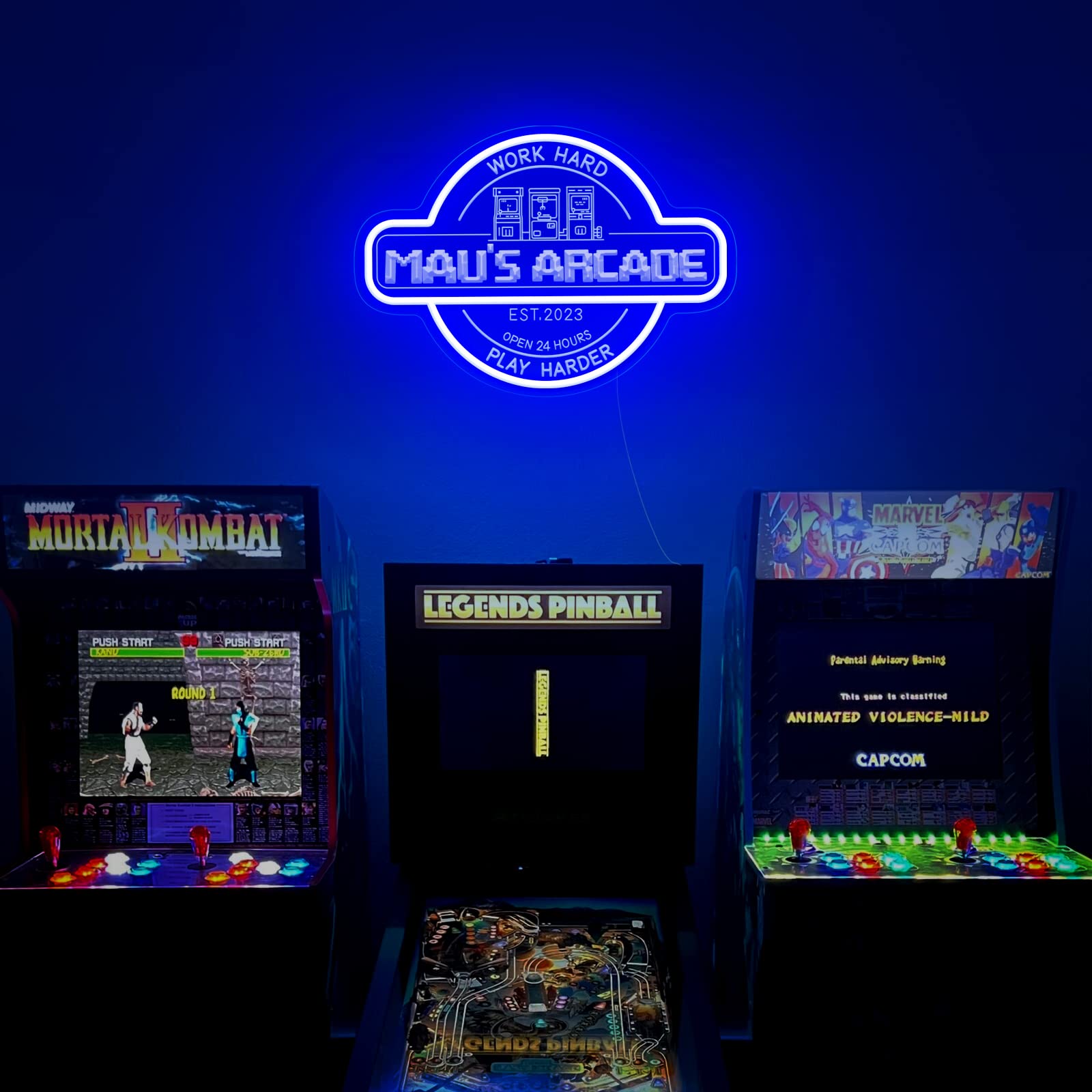 Custom Arcade Neon Sign, Ugrade Retro Game Ghost LED Neon Light Sign, Handmade Aesthetic Night Lamp for Game Room, Business Recreation Bedroom Birthday Gift (Arcade)