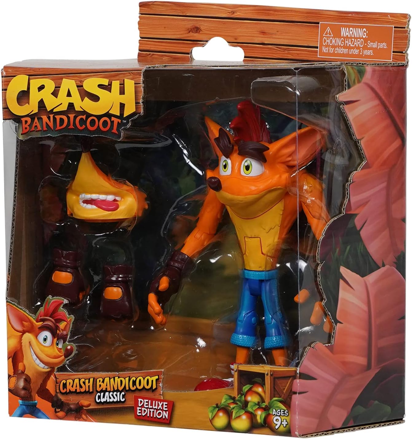 Crash Bandicoot Bandai Deluxe Edition Action Figure | 16.5cm Toy with 16 Points of Articulation and Accessories | Collectable Figures for A Merchandise Collection