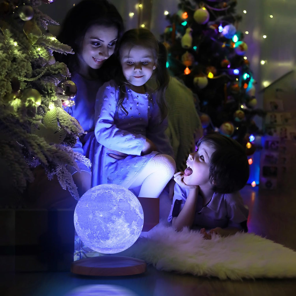 GROPINFLY Levitating Moon Lamp – 18 Colors & Multicolor
