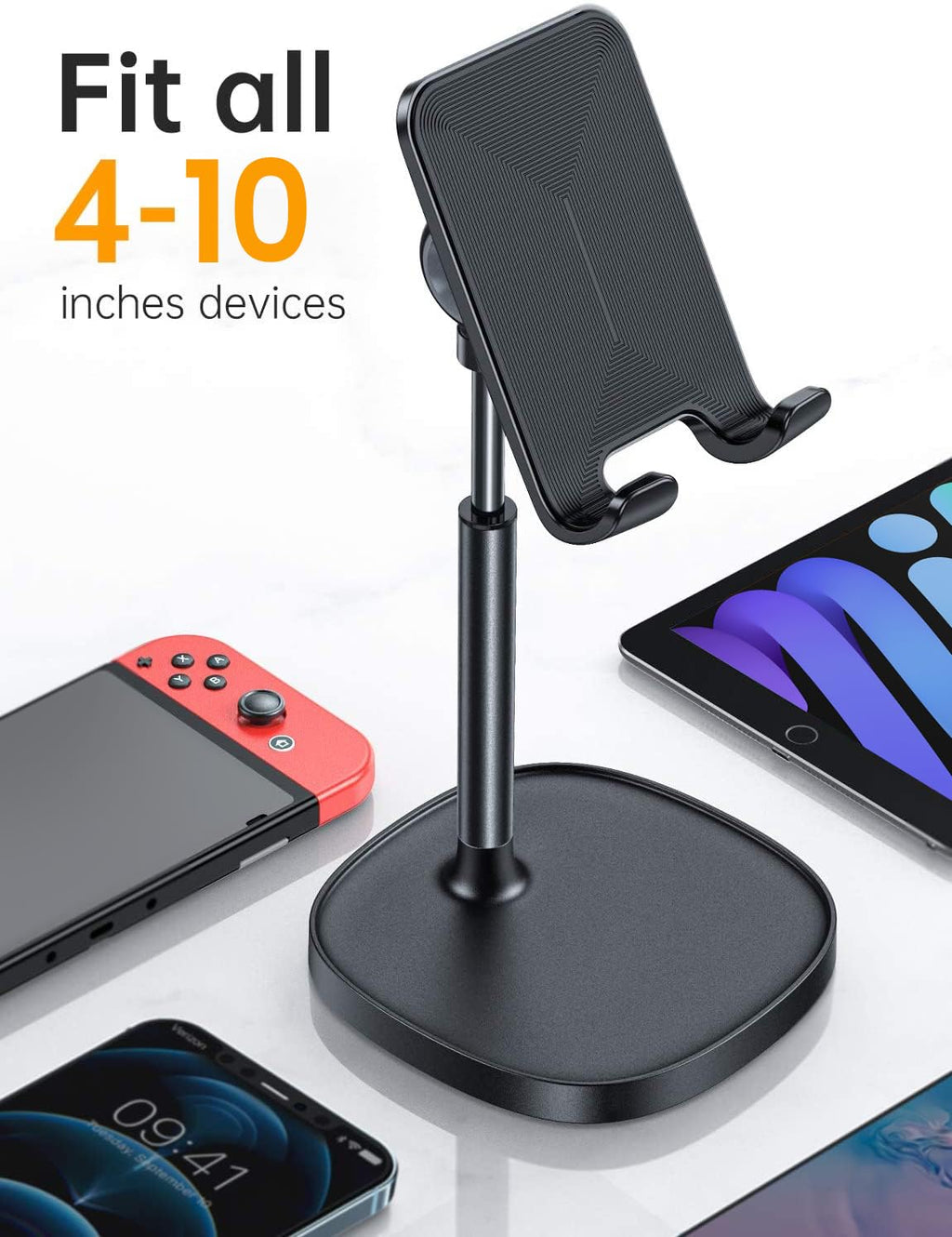 LISEN Cell Phone Stand Phone Holder for Desk Office Decor, Office Desk Accessories Women PC Gaming Essentials iPhone Stand Gadgets Men Gift for Father Fit OtterBox Case Switch iPad Air Tablet 4-10 in - Flex Gamingproduct_type