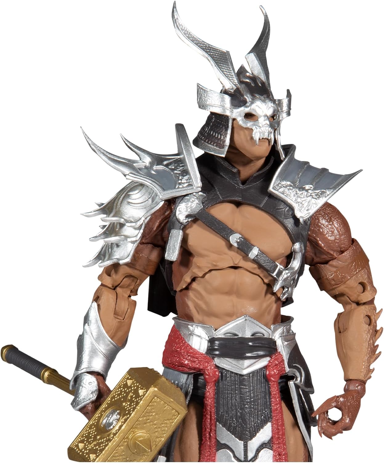 McFarlane Toys Mortal Kombat Shao Kahn (Platinum Kahn) 7" Action Figure with Accessories