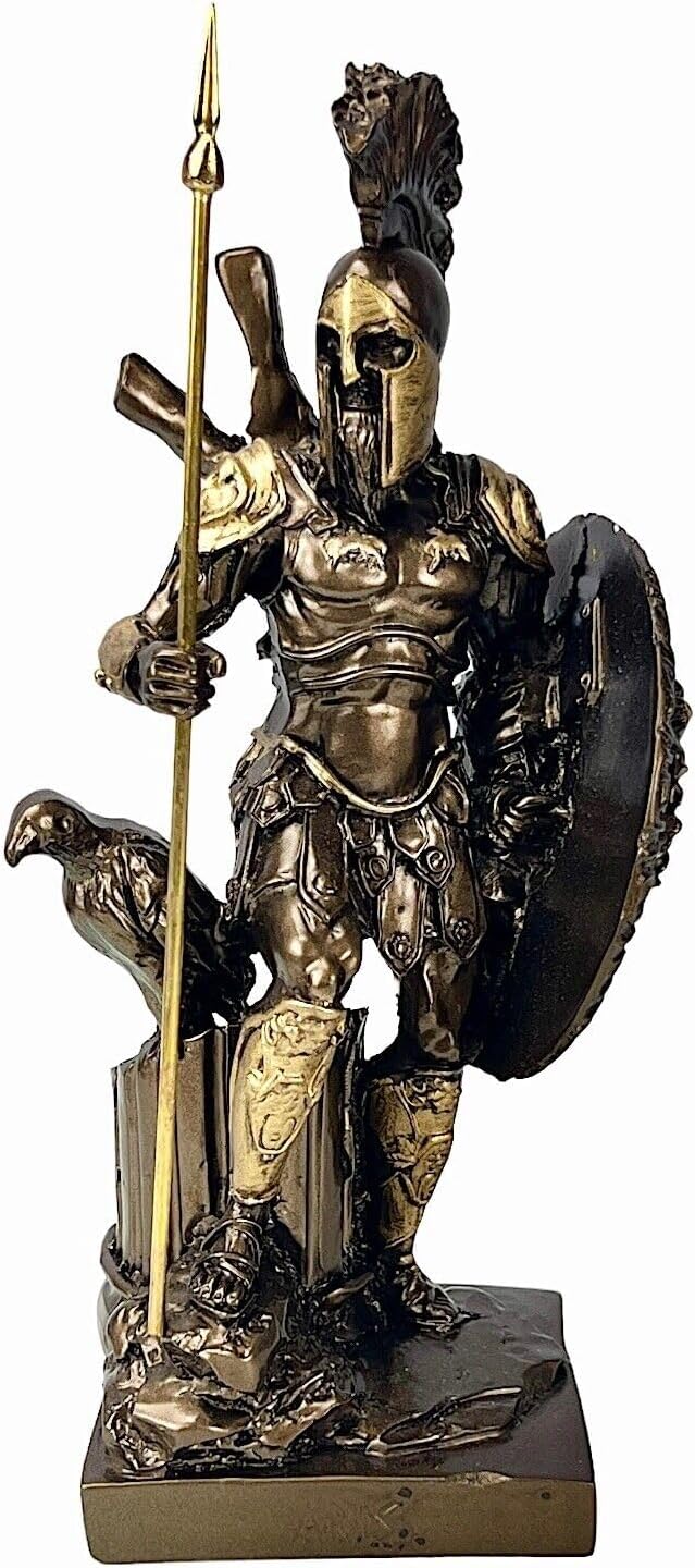 Ares Mars Greek Roman God of War Statue Sculpture Figurine Bronze Effect