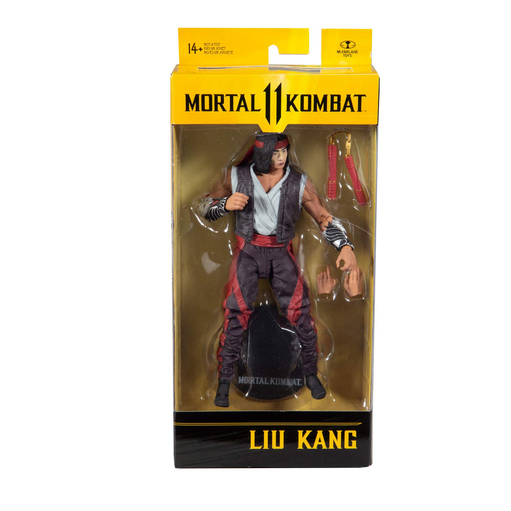 McFarlane Toys Mortal Kombat Liu Kang (Fighting Abbot) 7" Action Figure with Accessories | Mortal Kombat 7 Inch Action Figure Wave 7 - Liu Kang