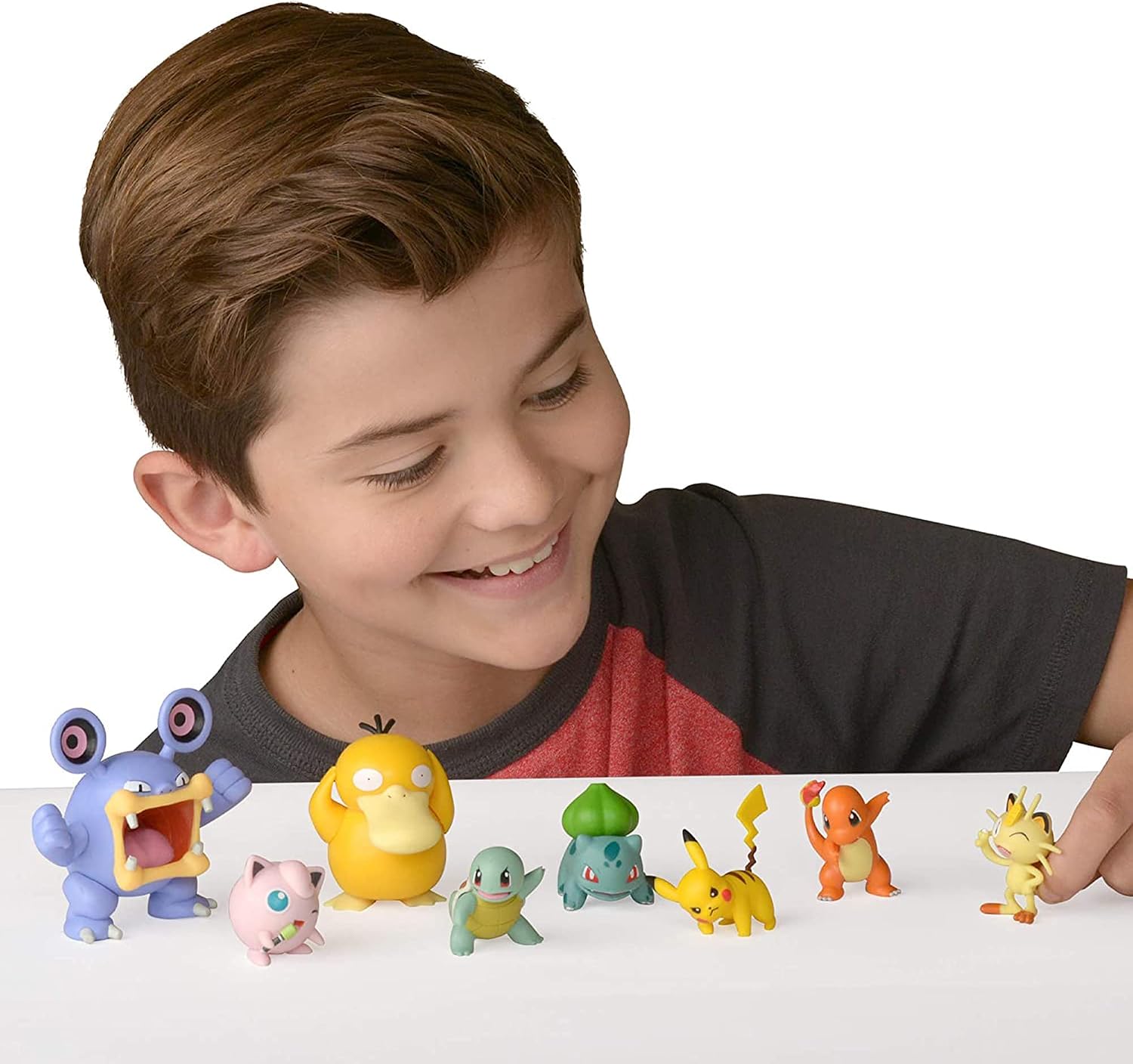 Pokemon Battle Figure 8 Pack - Six 2-Inch and Two 3-Inch Battle Ready Figures including Pikachu