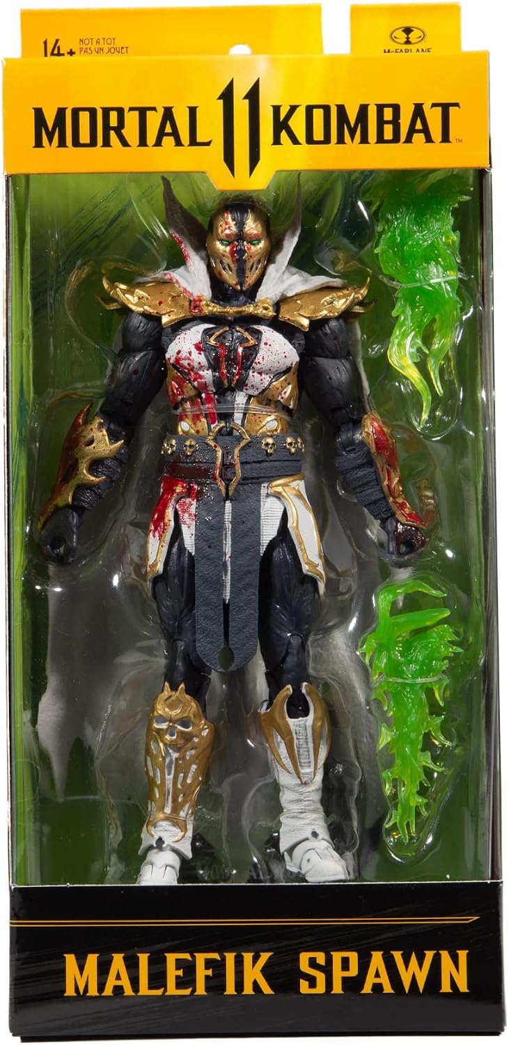 McFarlane Toys Mortal Kombat Malefik Spawn Bloody Disciple 7" Action Figure with Accessories | Mortal Kombat 7 Inch Action Figure Wave 3 - Bloody Malefik Spawn
