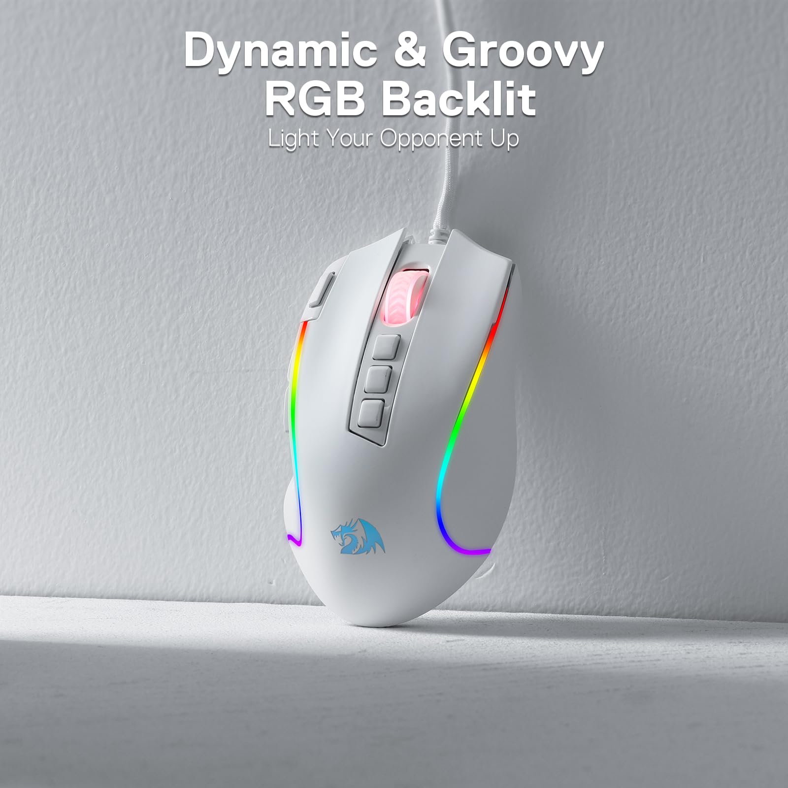 Redragon M612 Predator RGB Gaming Mouse, 8000 DPI Wired Optical Mouse with 11 Programmable Buttons & 5 Backlit Modes, Software Supports DIY Keybinds Rapid Fire Button - Flex Gamingproduct_type