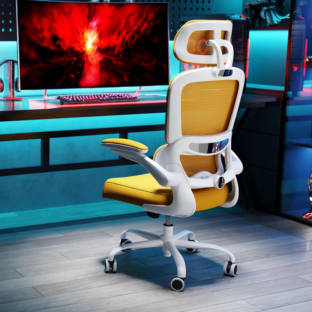 TRALT Office Chair Ergonomic Desk Chair, 330 LBS Home Mesh Office Desk Chairs with Wheels, Comfortable Gaming Chairs (1, Black) - Flex Gamingproduct_type