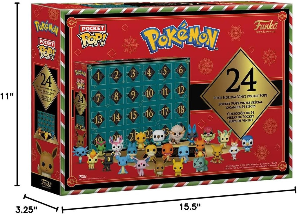 Funko Pop! Advent Calendar: Pokemon - 24 Days of Surprises - Collectible Vinyl Mini Figures - Mystery Box - Gift Idea - Holiday Present for Girls, Boys & Kids - Christmas Countdown