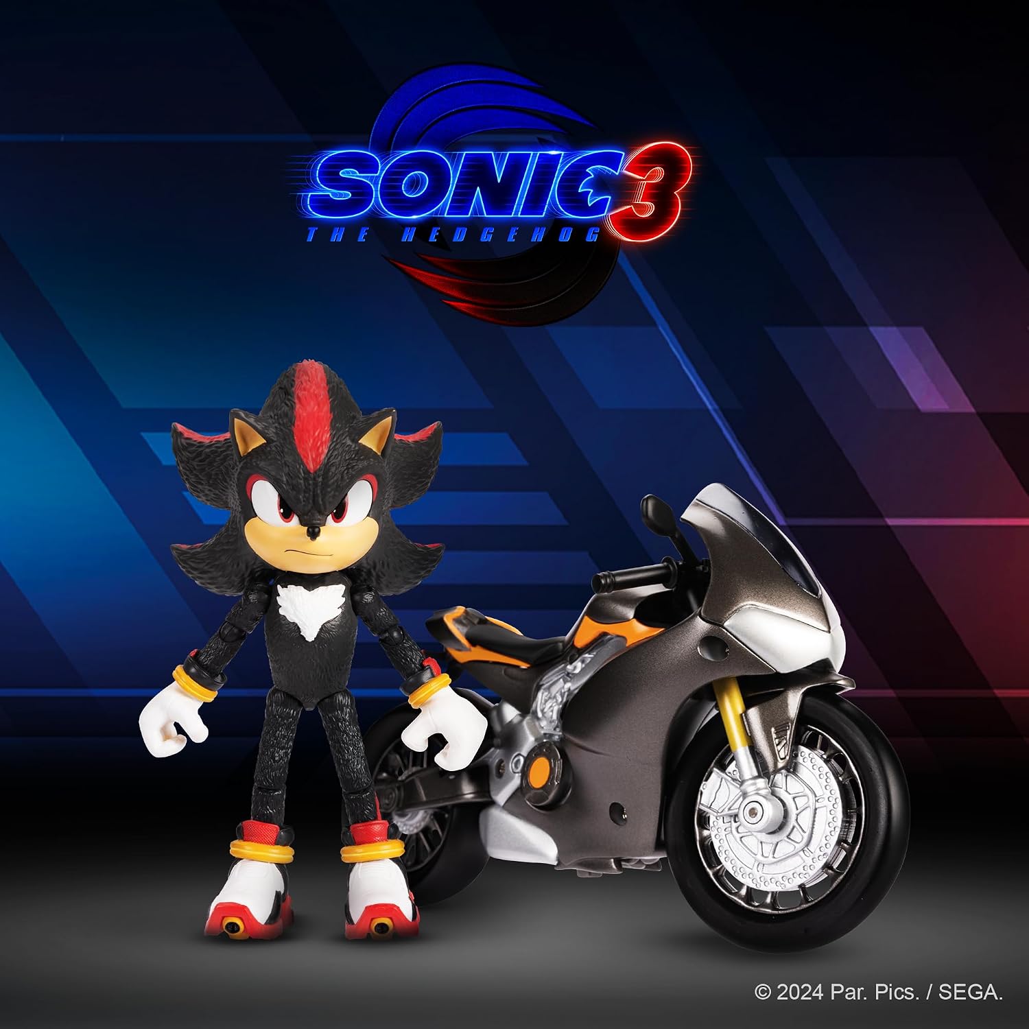 Sonic 3 Movie - 5" Figure w/Vehicle (Motorcycle)