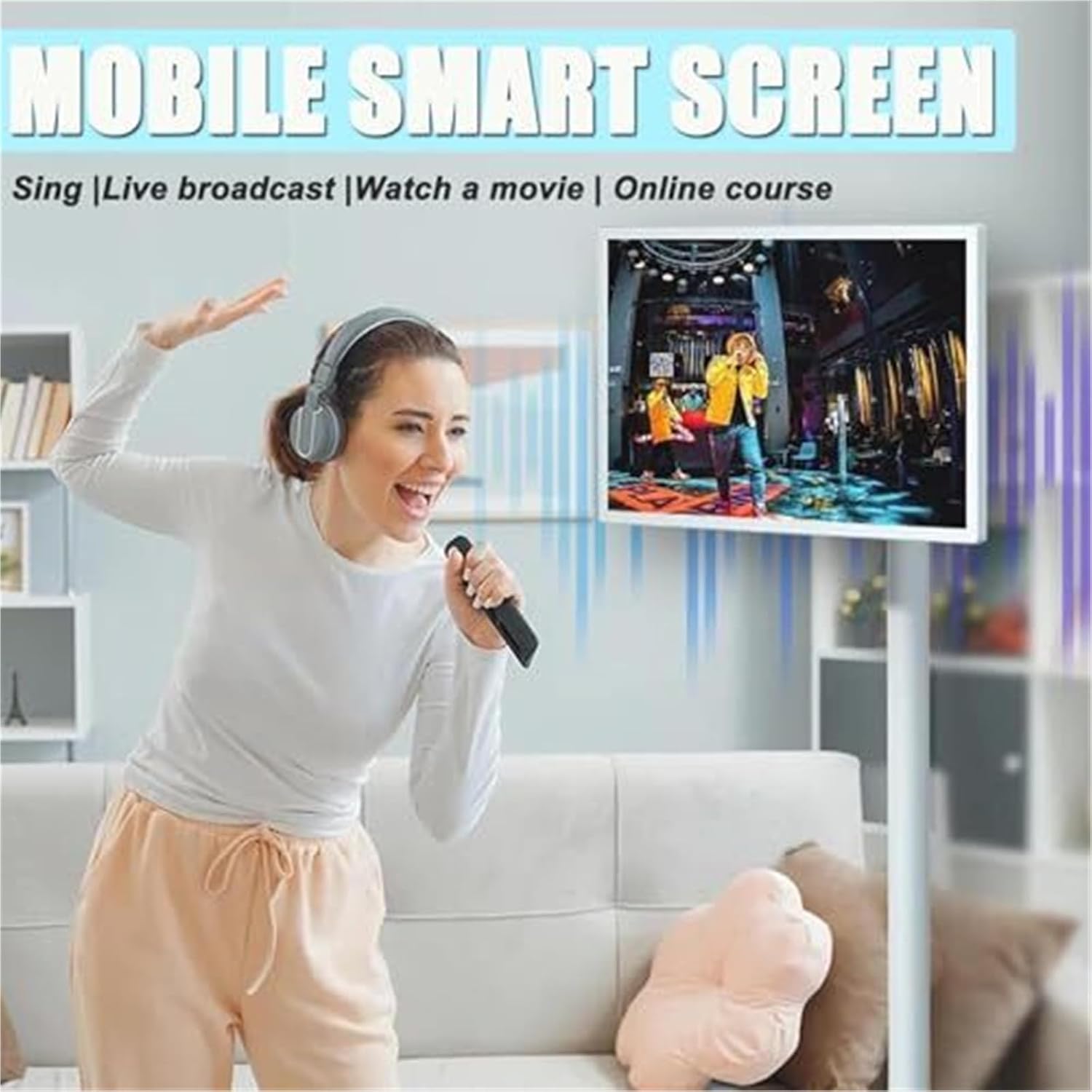 Touchsn 32" Portable Smart Monitor with Stand - 8GB RAM & 128GB Storage for Home Office, On-the-Go Entertainment, Presentations & Gaming Display - Flex Gamingproduct_type
