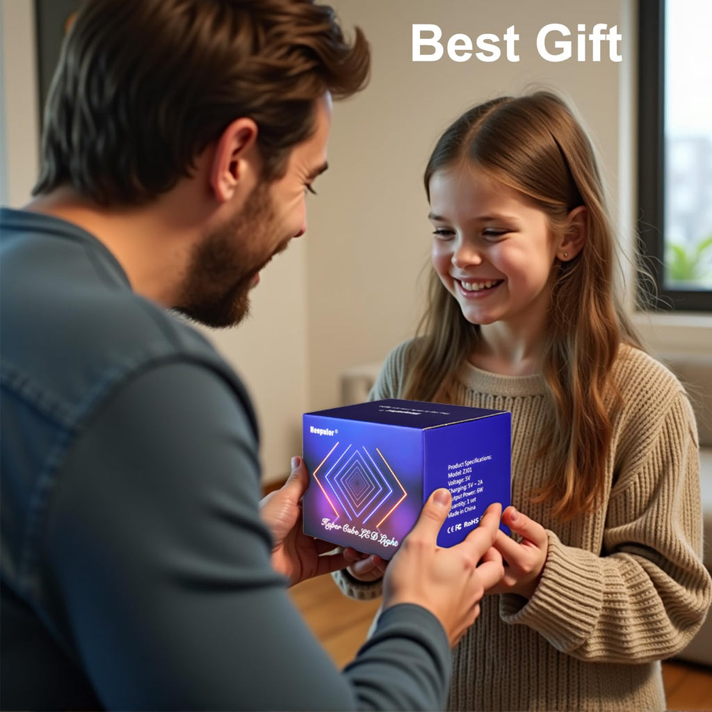 Heepulor Infinity Mirror Hyper Cube LED Lamp – 4 Sizes
