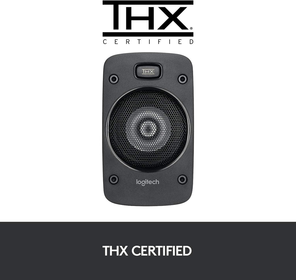 Logitech Z906 5.1 Surround Sound Speaker THX Dolby DTS - Black | Certified, digital audio input, multiple devices setup