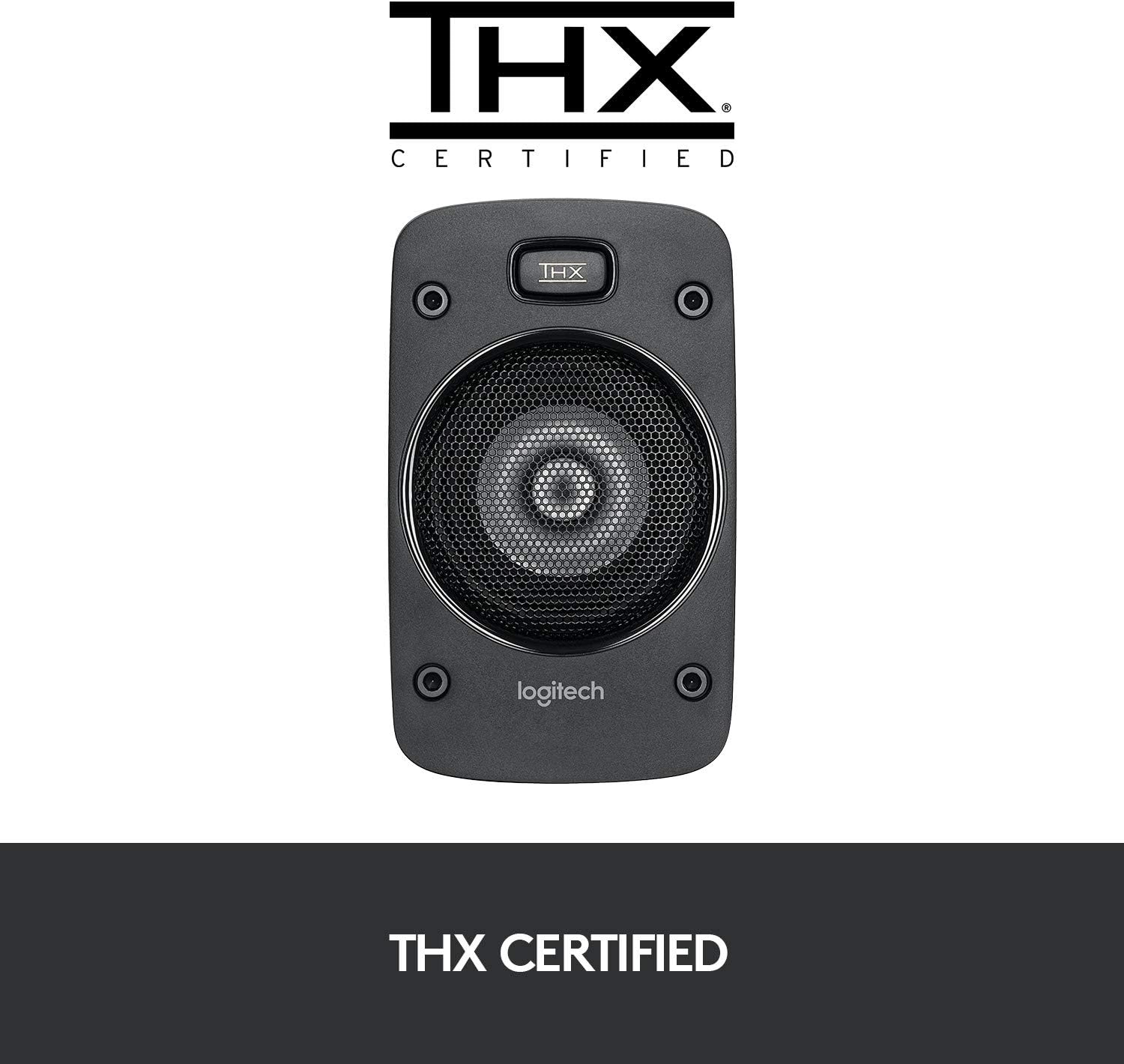 Logitech Z906 5.1 Surround Sound Speaker THX Dolby DTS - Black | Certified, digital audio input, multiple devices setup