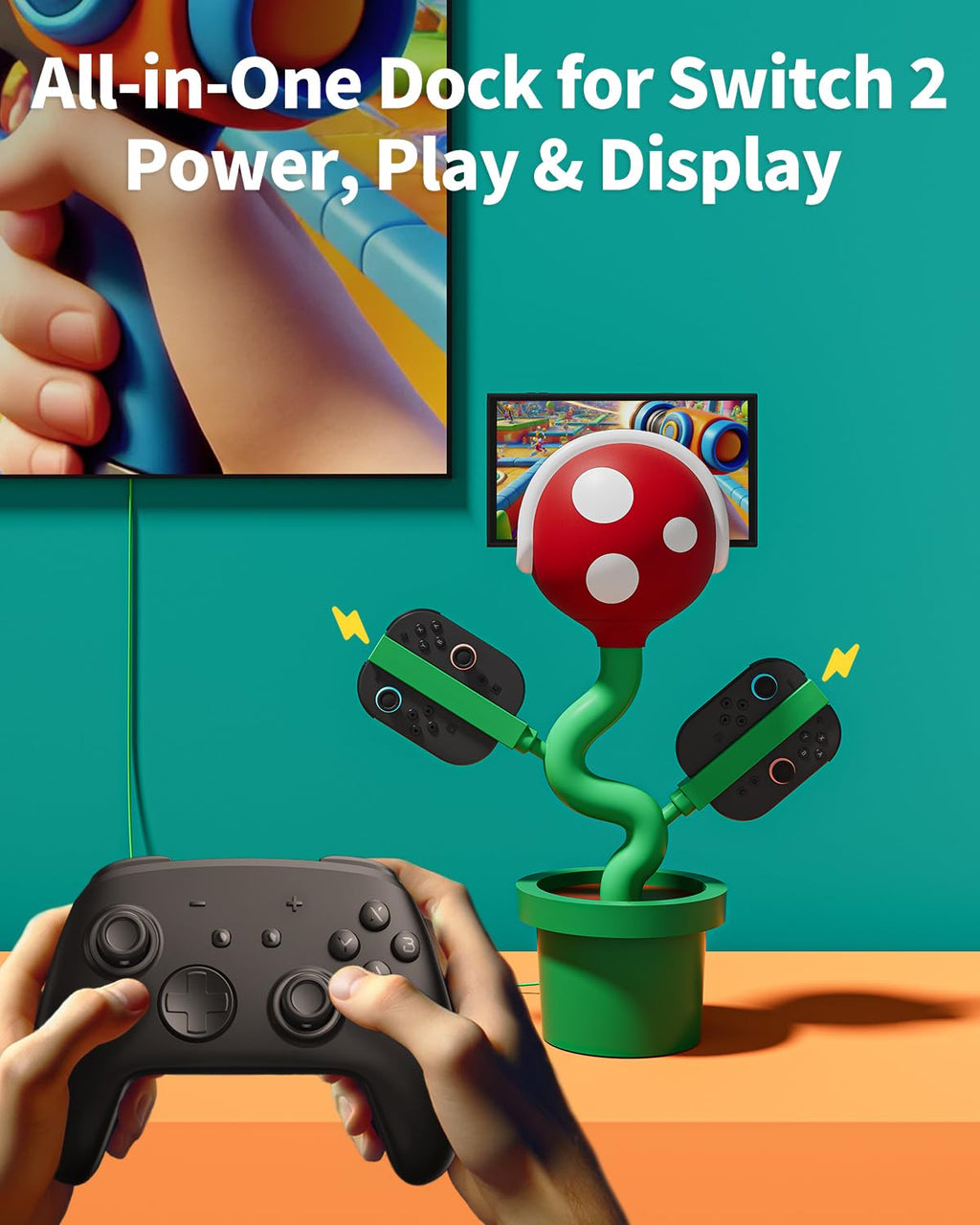POWKONG Piranha2 Nintendo Switch 2 Dock with Cooling Fan – 2 Colours