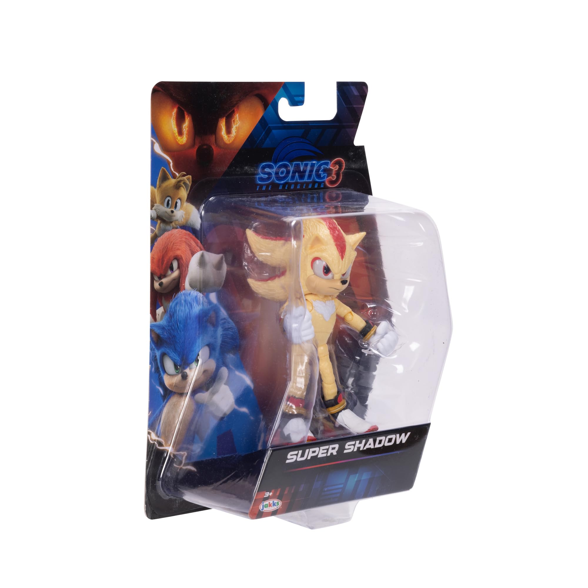 Sonic The Hedgehog – 5-Inch Shadow Action Figure – 20+ Points of Articulation – Official Collector Toy – Boys & Girls Ages 3+ | Sonic The Hedgehog Movie 5 Inch Action Figure Wave 1 - Shadow (Closed Mouth)