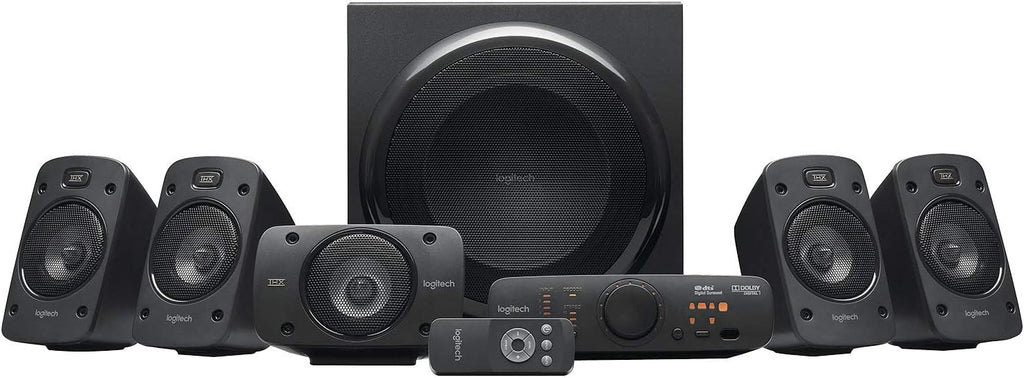 Logitech Z906 5.1 Surround Sound Speaker THX Dolby DTS - Black | Certified, digital audio input, multiple devices setup