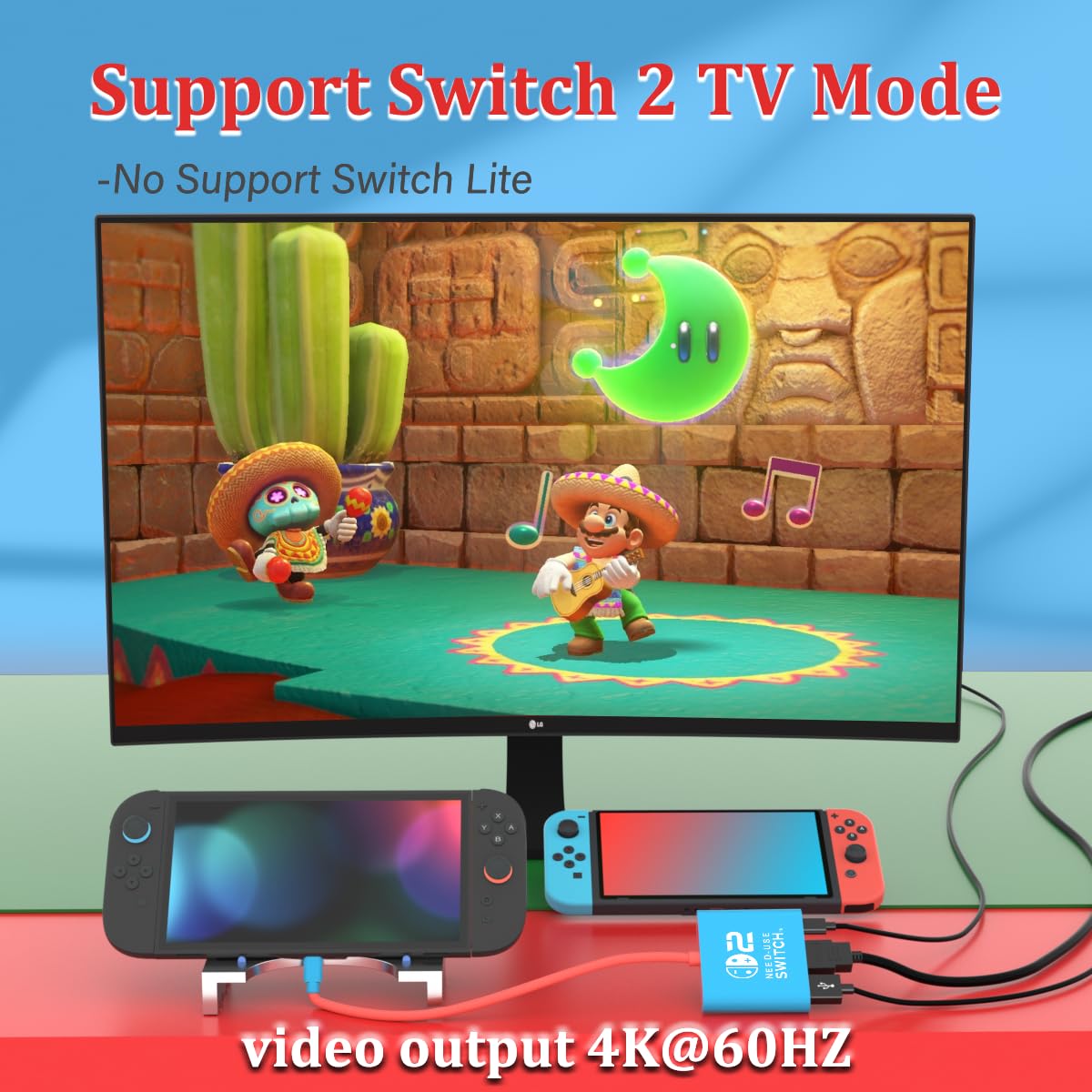 pdobq Portable Nintendo Switch Docking Station – 3 Cable Lengths