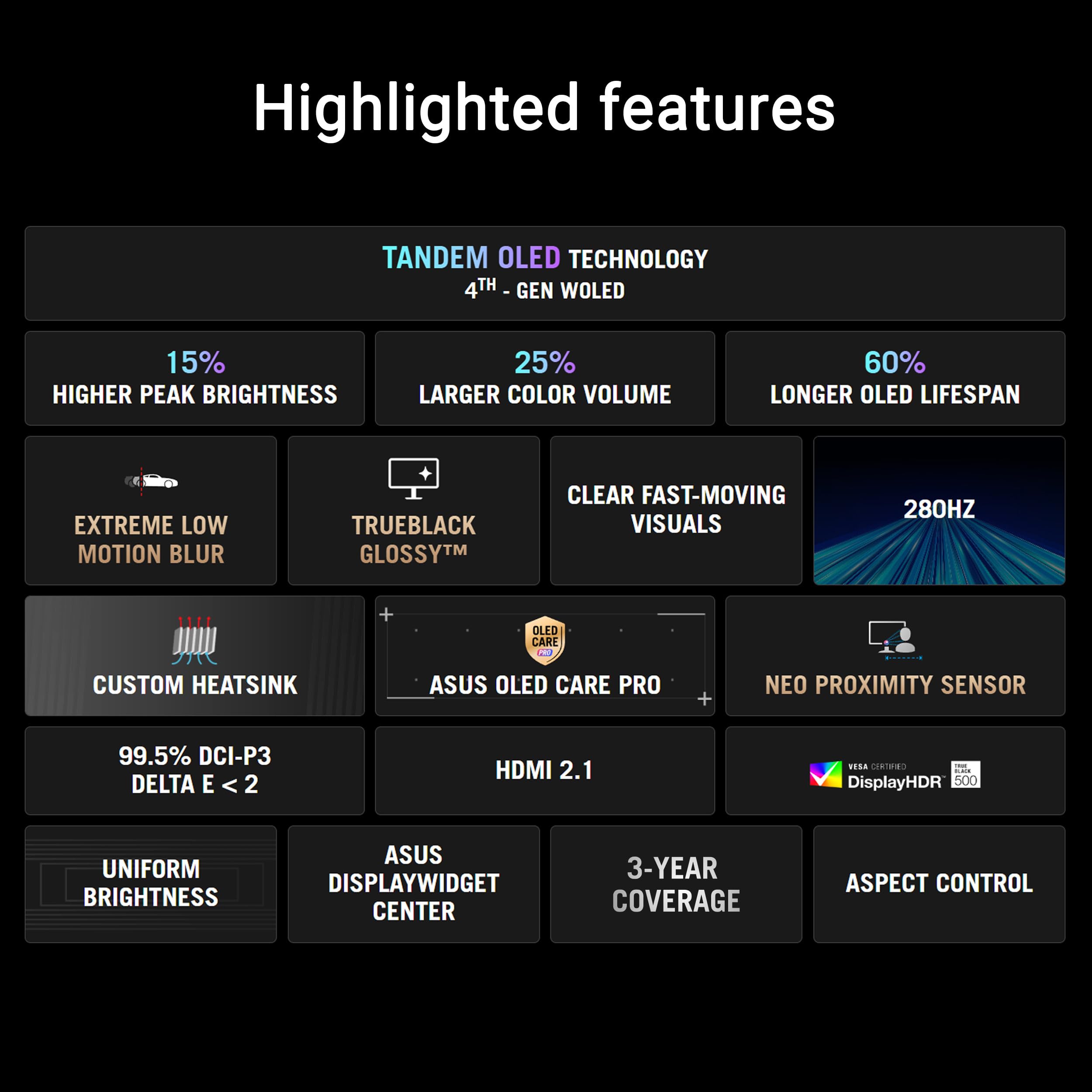 ASUS ROG Swift OLED Gaming Monitor – 4 Styles