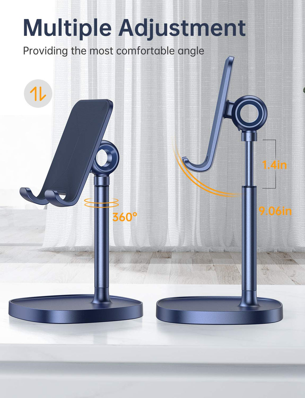 LISEN Cell Phone Stand Phone Holder for Desk Office Decor, Office Desk Accessories Women PC Gaming Essentials iPhone Stand Gadgets Men Gift for Father Fit OtterBox Case Switch iPad Air Tablet 4-10 in - Flex Gamingproduct_type