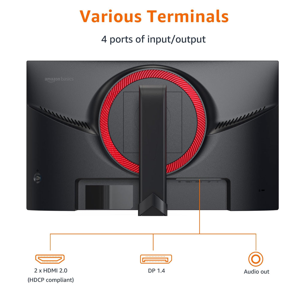Amazon Basics 27 Inch Monitor, FHD 1080P, 100Hz, IPS, Built-in Speakers, VESA Compatible, USB Ports, Black - Flex Gamingproduct_type