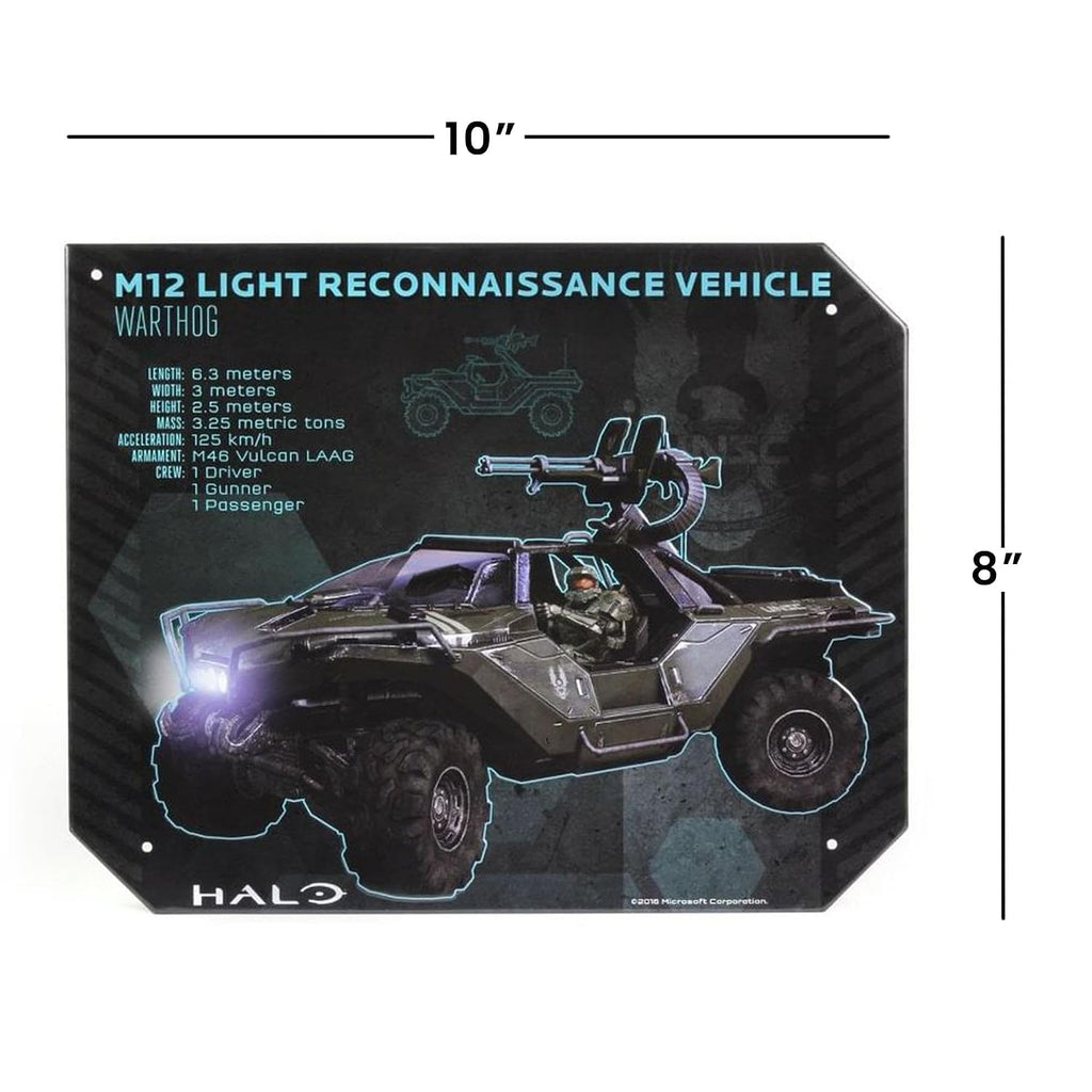 Halo Warthog Specs Tin Sign