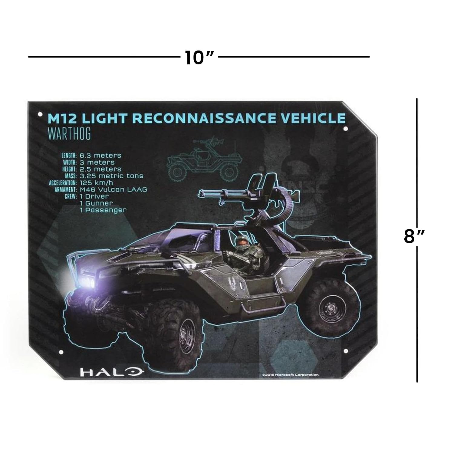 Halo Warthog Specs Tin Sign
