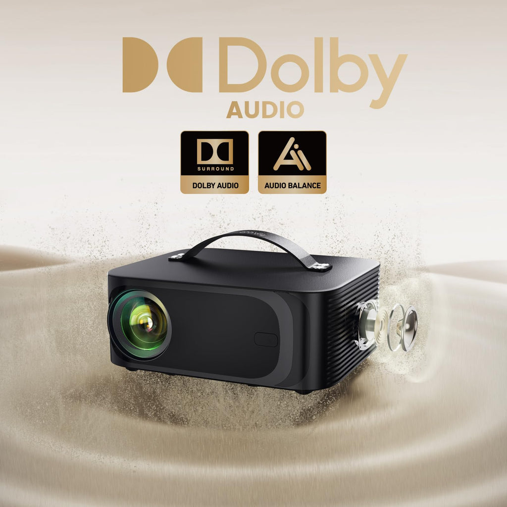 Outdoor-Projector-4K with WiFi and Bluetooth: [3000 Brightness/50W DoIby/Built-in APPs] Portable-Projector Smart OS 2.0&AI Auto Focus, ONOAYO Movie Proyector Compatible with Netflix/YouTube/PrimeVideo - Flex Gamingproduct_type