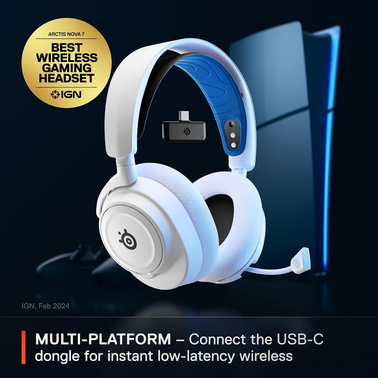 SteelSeries Arctis Nova 7P Wireless Gaming Headset – White