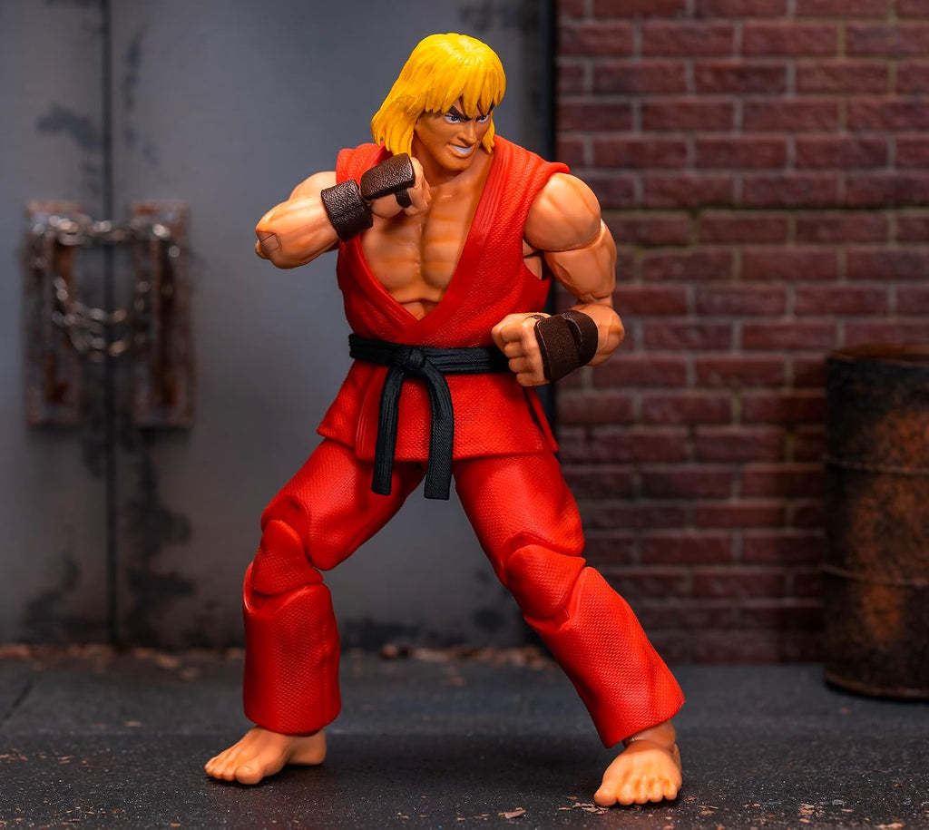 Jada - Street Fighters - Ken - Articulated Figure 15 cm - Removable Accessories - Ages 8 and Above - 253252029
