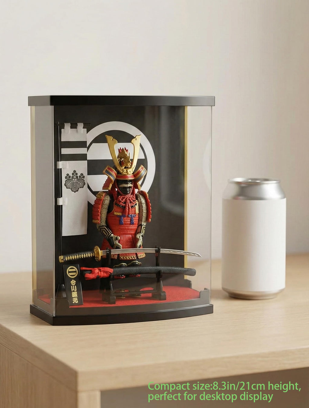 MEISTER JAPAN Samurai Figure Yamamoto Kansuke 8.3" w/Katana & Case | 1:10 scale armor honoring the Takeda strategist, with stand, flag & kakedai stand; dust-proof, gift for history fans - Flex Gamingproduct_type