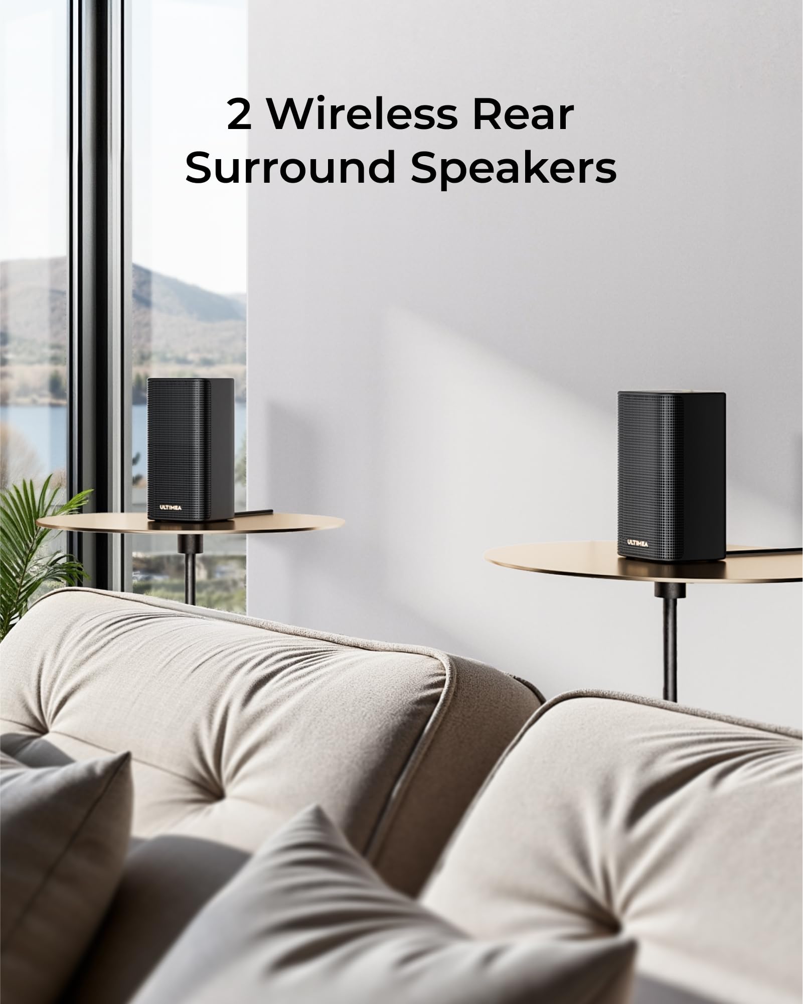 ULTIMEA Skywave X60 7.1.4ch Wireless Surround Sound System for Home Theater | with Dolby Atmos, 840W Sound Bar with 8" Wireless Subwoofer for TV, 28Hz Low Frequency, GaN Amplifier, 4K HDR Pass-Through