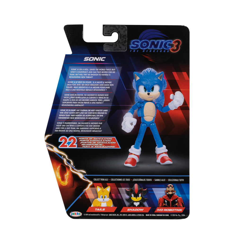 Sonic The Hedgehog – 5-Inch Shadow Action Figure – 20+ Points of Articulation – Official Collector Toy – Boys & Girls Ages 3+ | Sonic The Hedgehog Movie 5 Inch Action Figure Wave 1 - Shadow (Closed Mouth)