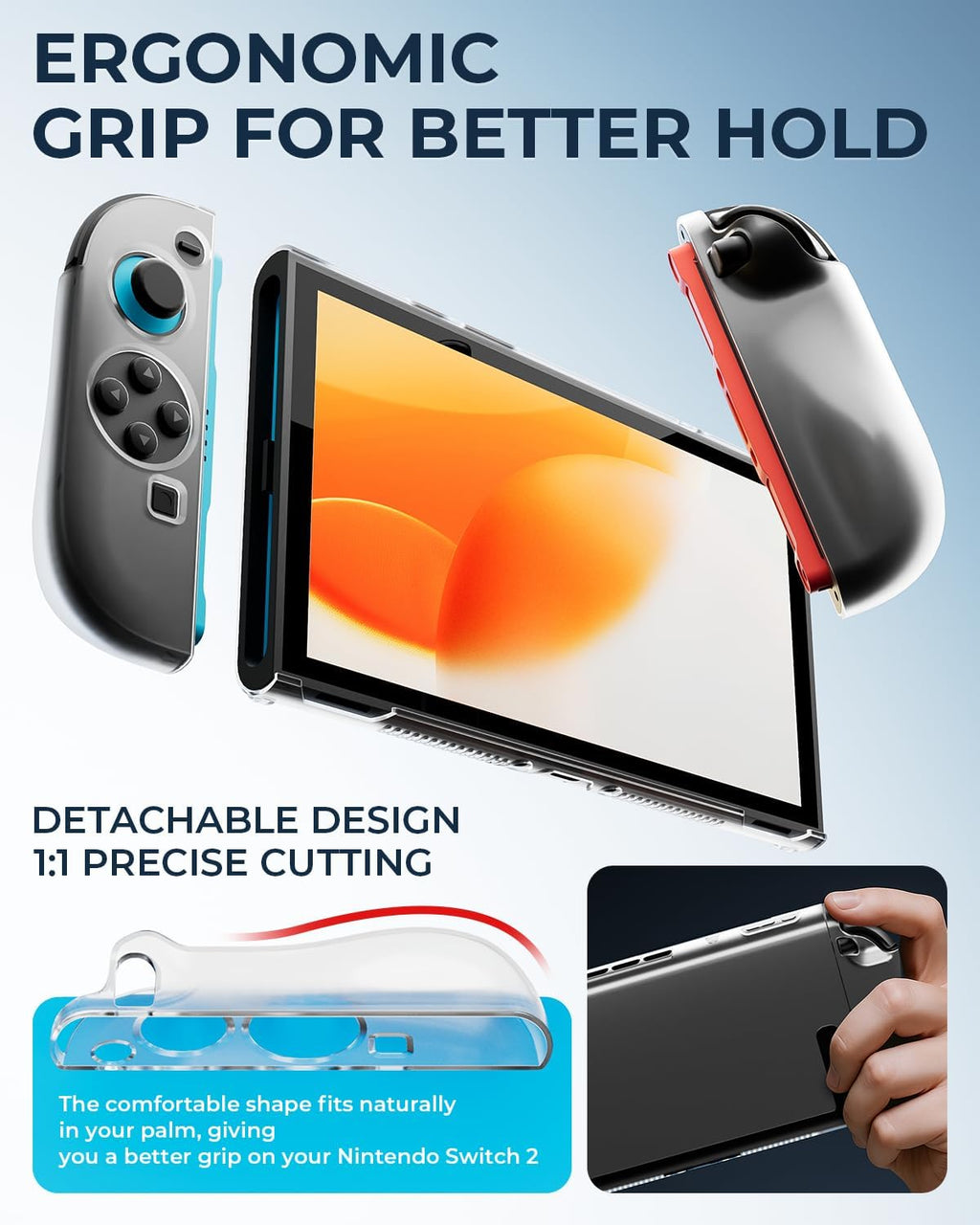 Pro Controllers Accessories Bundle for Nintendo Switch 2 18-in-1: Carrying Case, Screen Protector, Thumb Grip for Joycon, Dockable Console Protective Cover Shell, Steering Wheel, 2025 Switch2 Game Kit - Flex Gamingproduct_type