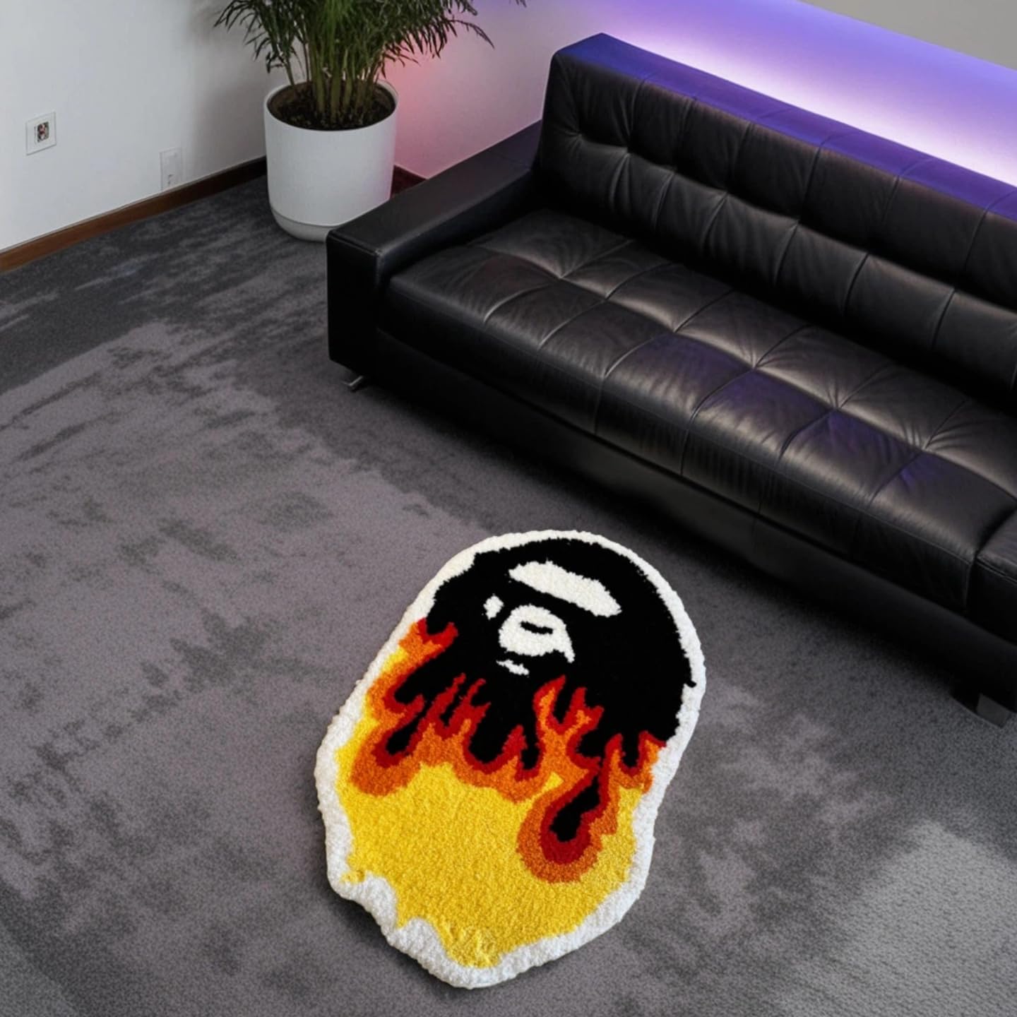 Graduation Bear Rug - Hypebeast Room Decor, Ultra-Soft Hypebeast Rugs with TPR Non-Slip Backing, Trendy Cloud-Like Plush Cute Carpet, Cool Rugs for Bedroom & Man Cave (28"x28") - Flex Gamingproduct_type