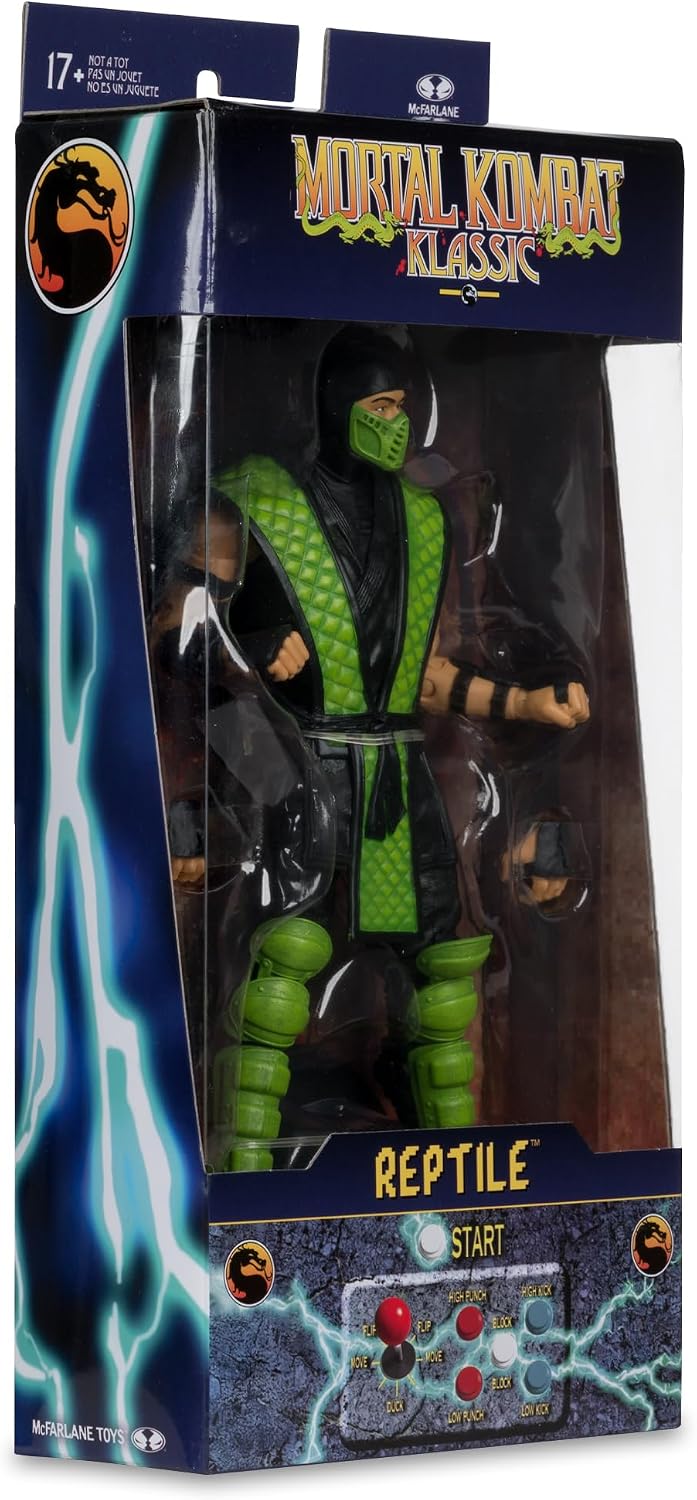 McFarlane Toys - Mortal Kombat Klassic Reptile 7in Action Figure | Mortal Kombat Klassic 7 Inch Action Figure Wave 2 - Reptile