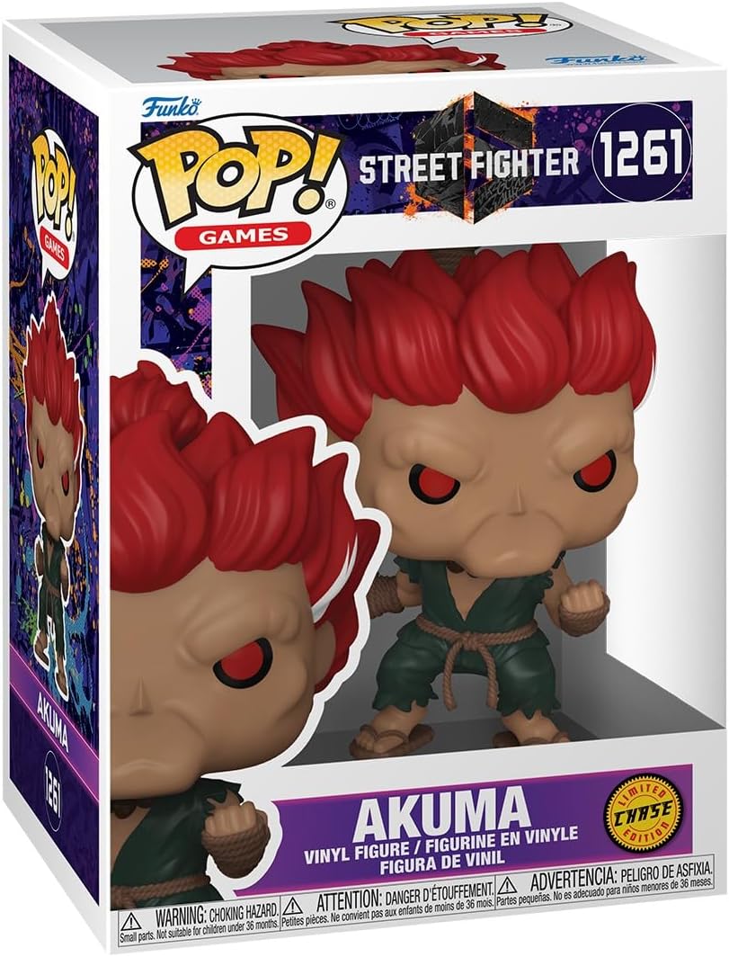 Funko Pop! Games: Street Fighter 6 - Akuma - 1/6 Odds for Rare Chase Variant - Collectable Vinyl Figure - Gift Idea - Official Merchandise - Toys for Kids & Adults - Video Games Fans