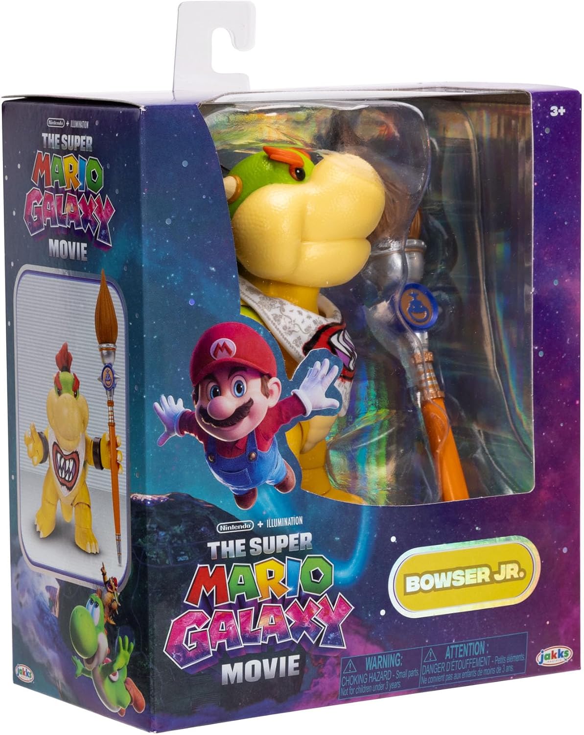 The Super Mario Galaxy Movie 5” Action Figures Series 1 – Bowser Jr. Figure with Paint Brush Accessory - Premium Details and 17 Points of Articulation